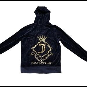 𝅺Juicy couture bling bling velmor zip up hoodie sz large